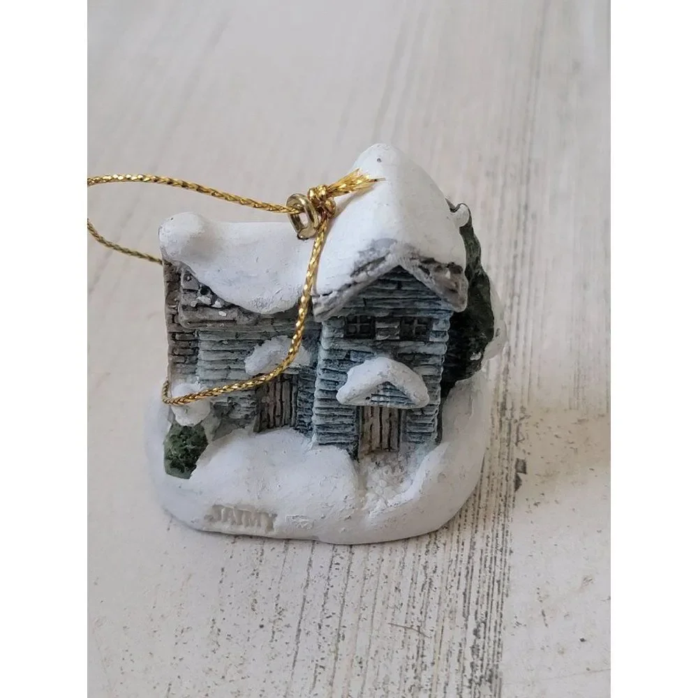 Mini Snow blue house wreath pine tree ornament Xmas‎ decor